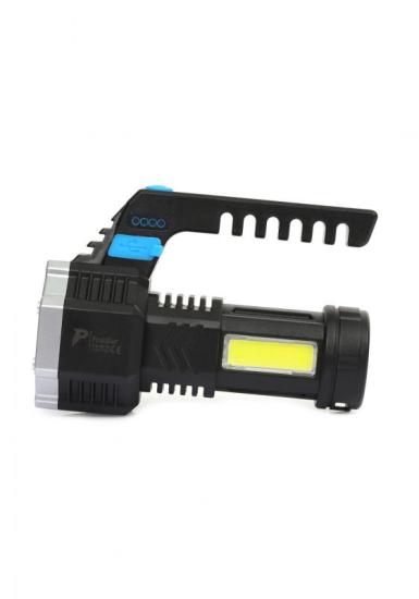PeakStar PS-3879 7*XPE + COB LED USB Şarjlı Göstergeli El Feneri